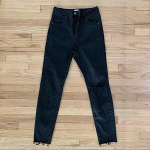 Womens Black distressed jeans
